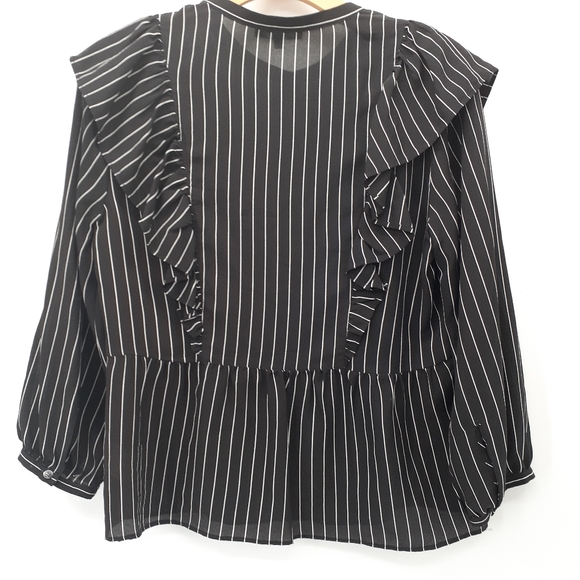 MADEWELL Silk Ruffle Front Top NWOT - Picture 6 of 11